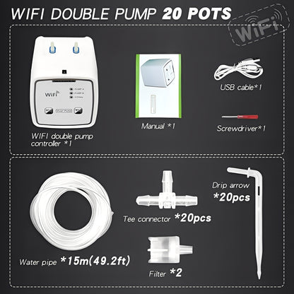 Plant Waterer with WiFi App Control and Drip System