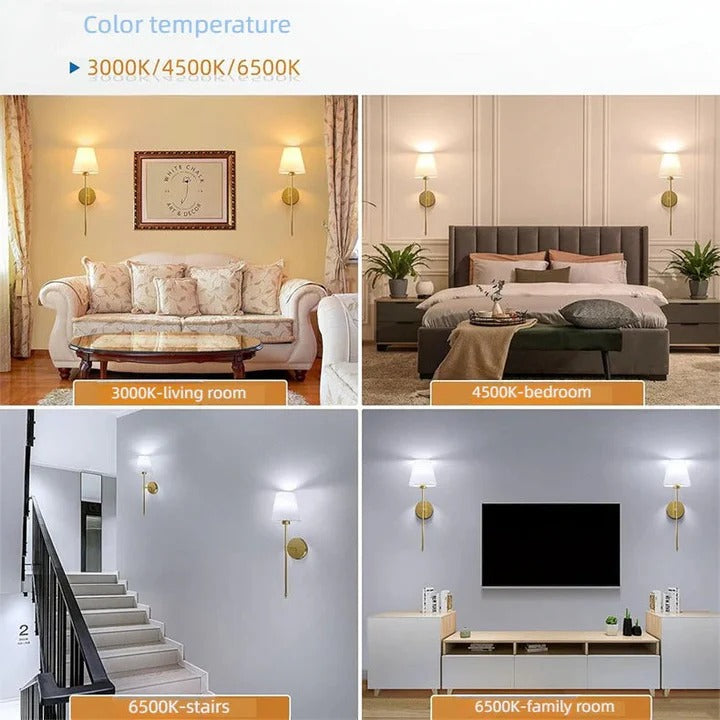Wall Mounted Lights with Cordless Design, Set of 2