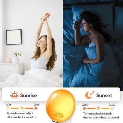 Alarm Clock with Adjustable Light and Sound Options