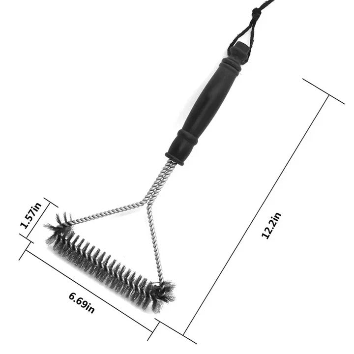 BBQ Grill Cleaning Brush with Stainless Steel Bristles