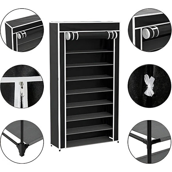 Vertical Shoe Rack Organizer for Entryway and Closet Storage