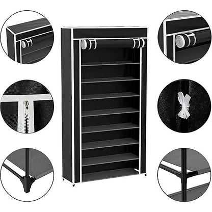 Vertical Shoe Rack Organizer for Entryway and Closet Storage