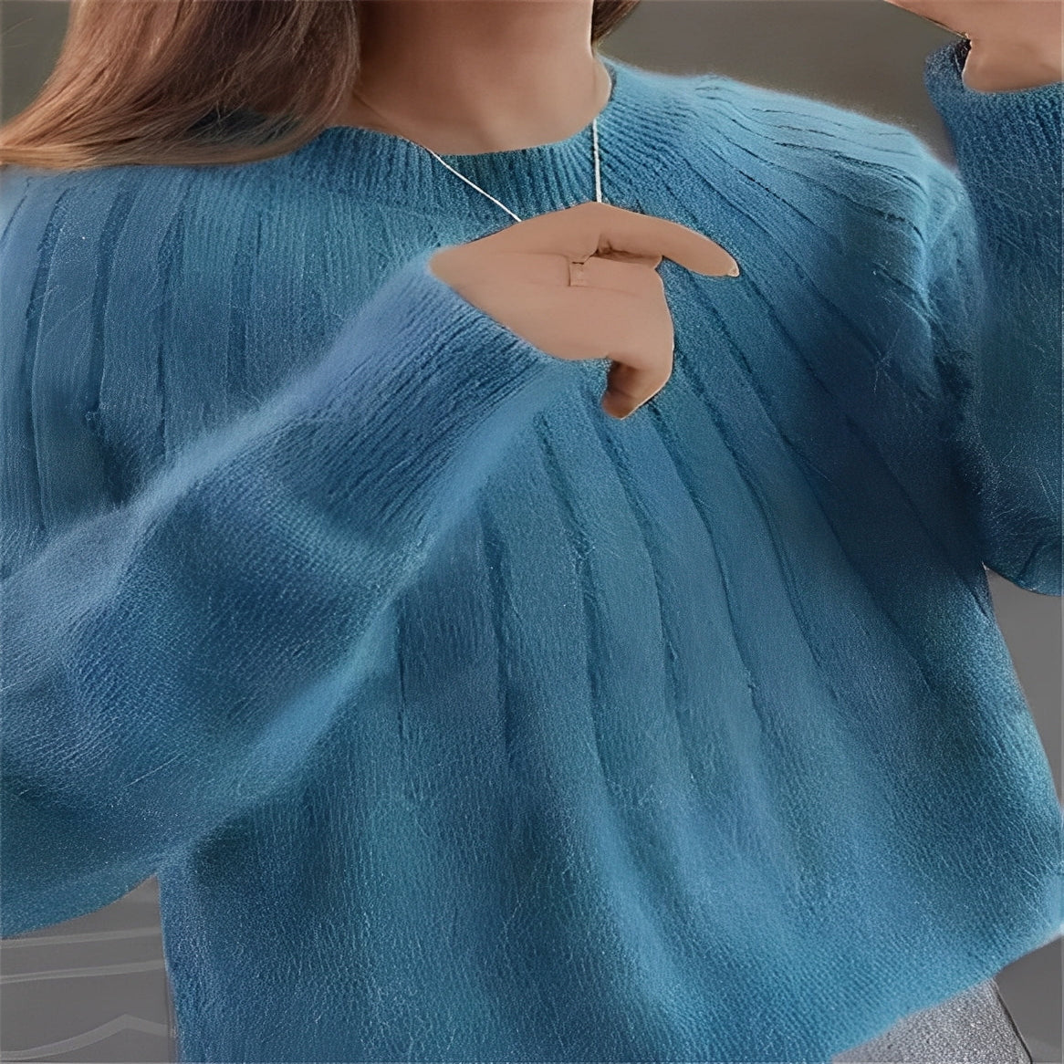 Womens Cashmere Knit Sweater in Seven Colors with Warm Cut for Cool Weather