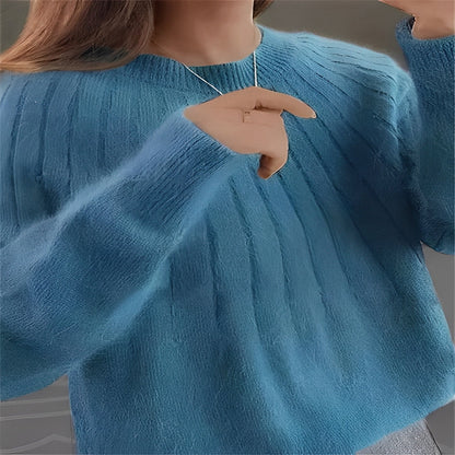 Womens Cashmere Knit Sweater in Seven Colors with Warm Cut for Cool Weather