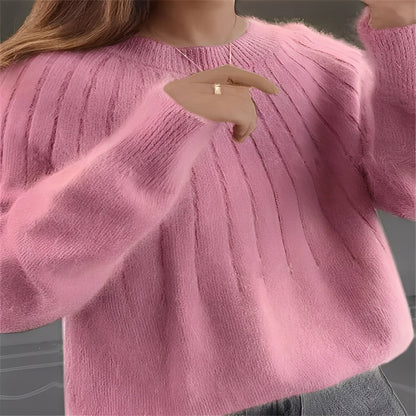 Womens Cashmere Knit Sweater in Seven Colors with Warm Cut for Cool Weather