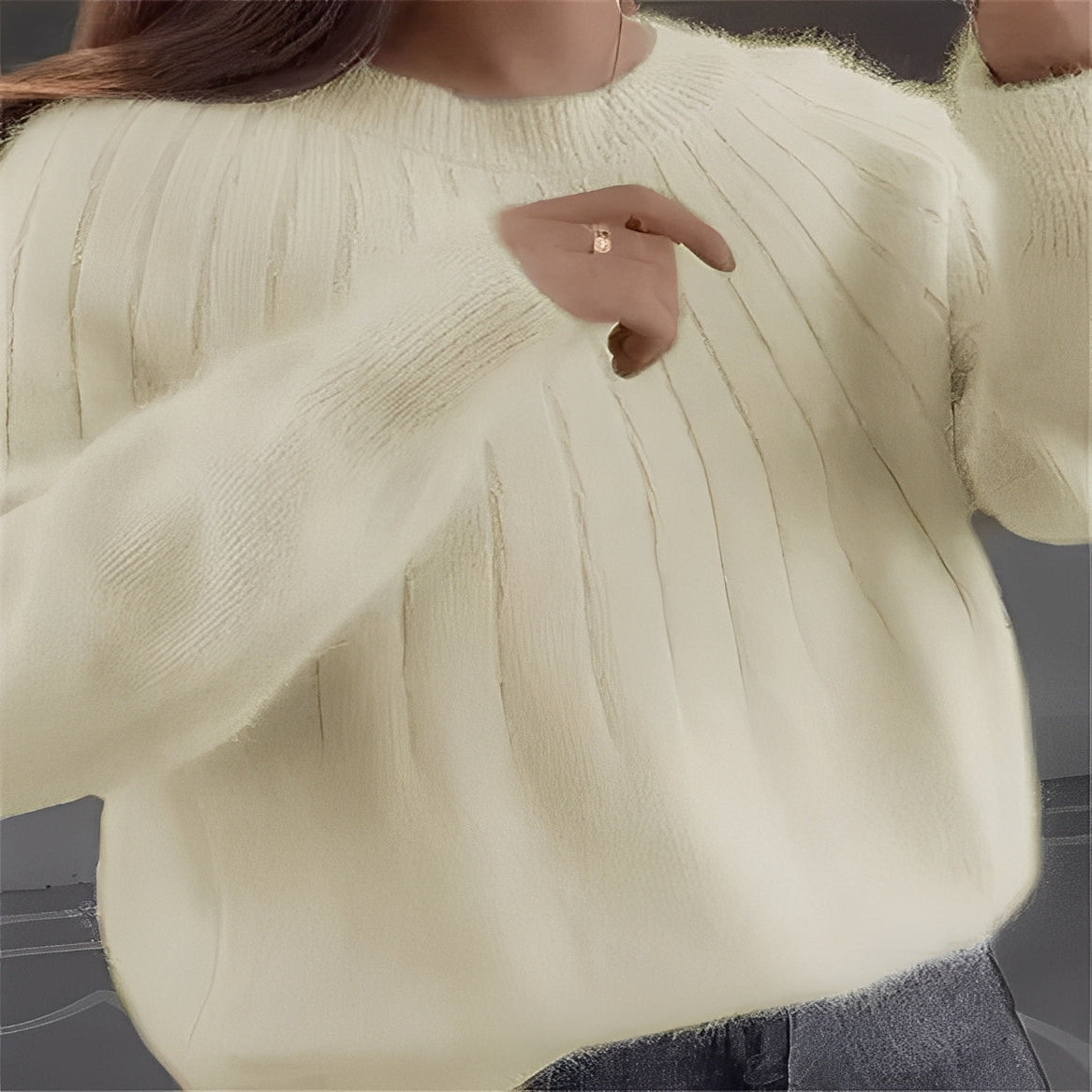 Womens Cashmere Knit Sweater in Seven Colors with Warm Cut for Cool Weather
