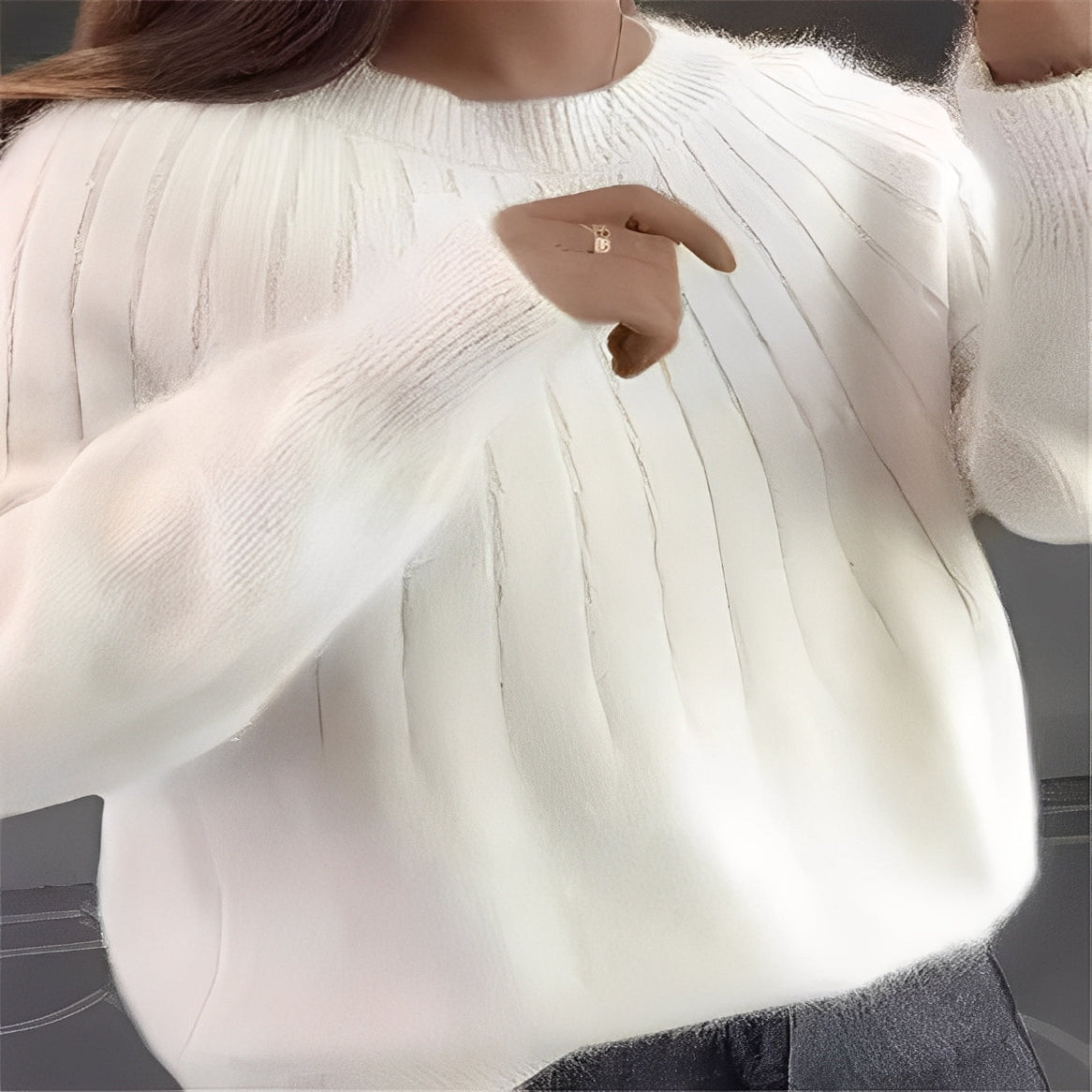 Womens Cashmere Knit Sweater in Seven Colors with Warm Cut for Cool Weather