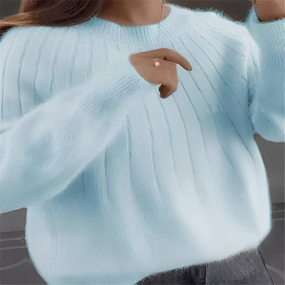 Womens Cashmere Knit Sweater in Seven Colors with Warm Cut for Cool Weather