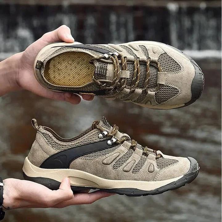 Women’s Hiking Shoes with Leather Mesh Upper for Outdoor Use