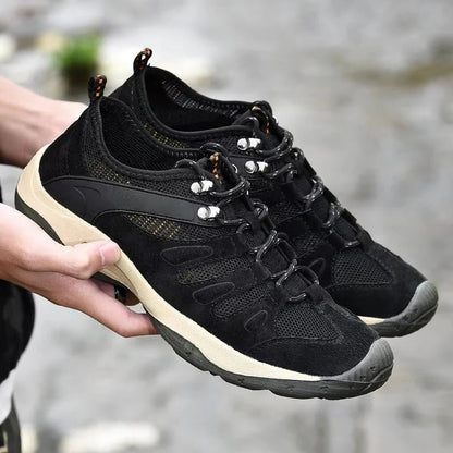 Women’s Hiking Shoes with Leather Mesh Upper for Outdoor Use