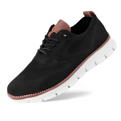 Knit Fabric Casual Shoes with Wide Toe Box and Slip On Style
