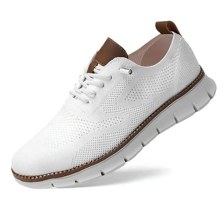 Knit Fabric Casual Shoes with Wide Toe Box and Slip On Style