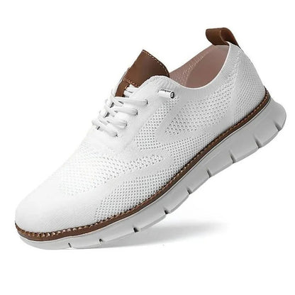 Knit Fabric Casual Shoes with Wide Toe Box and Slip On Style