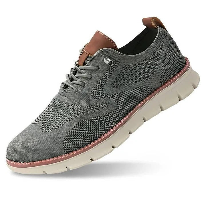 Knit Fabric Casual Shoes with Wide Toe Box and Slip On Style