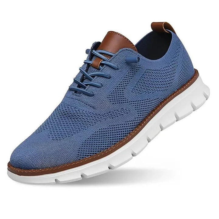 Knit Fabric Casual Shoes with Wide Toe Box and Slip On Style