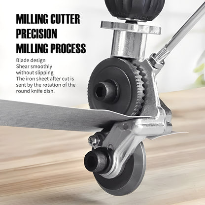 Drill Powered Metal Shear Cutter Attachment for Sheet Material