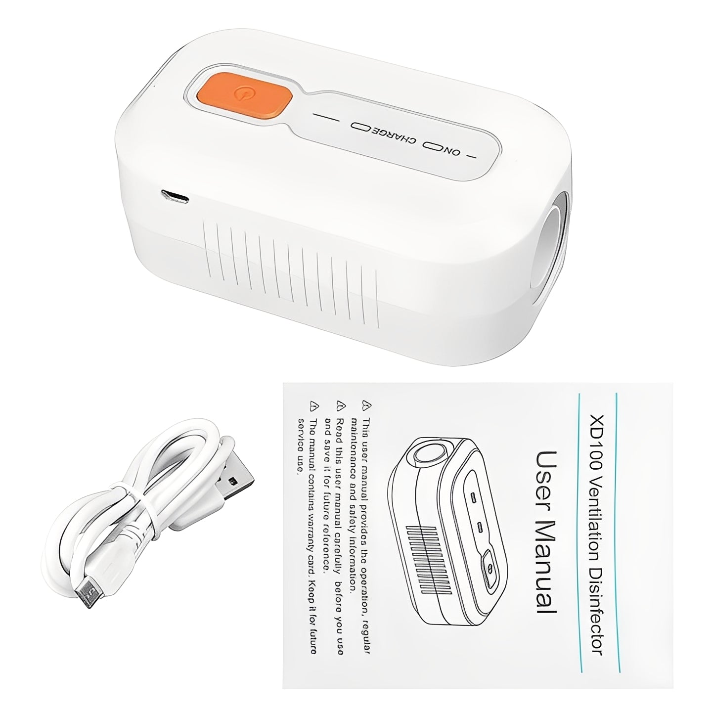 Portable CPAP Cleaner Device with Rechargeable Battery Power
