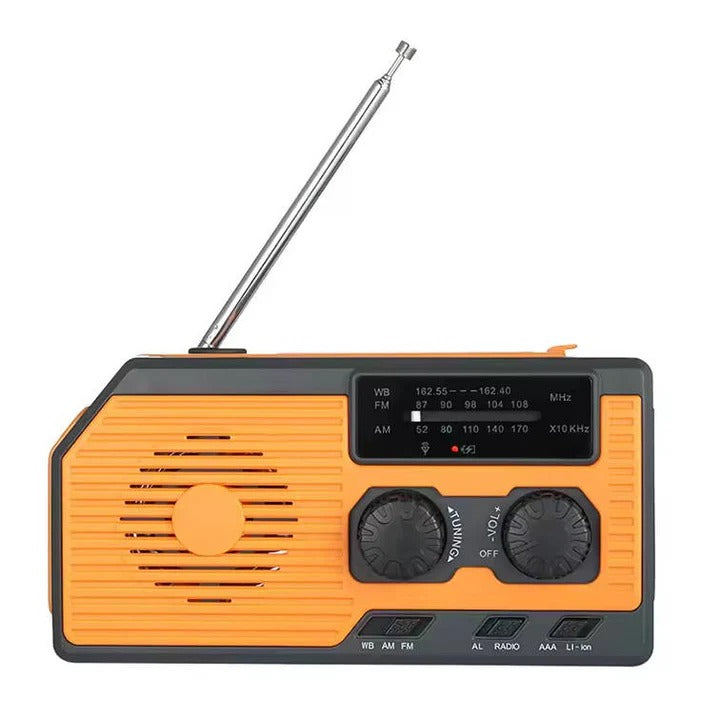 Solar and Hand Crank Radio with 5000mAh Battery Power Bank