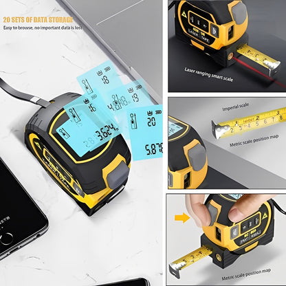3-in-1 Distance Measuring Tool with Infrared Laser Function