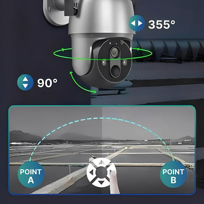 Solar Powered Wireless Outdoor Security Camera with 1080P Video and Color Night Vision