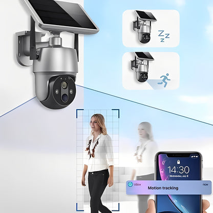 Solar Powered Wireless Outdoor Security Camera with 1080P Video and Color Night Vision