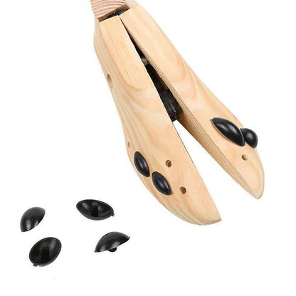 Wood Shoe Trees with Adjustable Fit for Shoe Shape Support