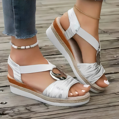Women Slip On Sandal Wedge with Arch Support