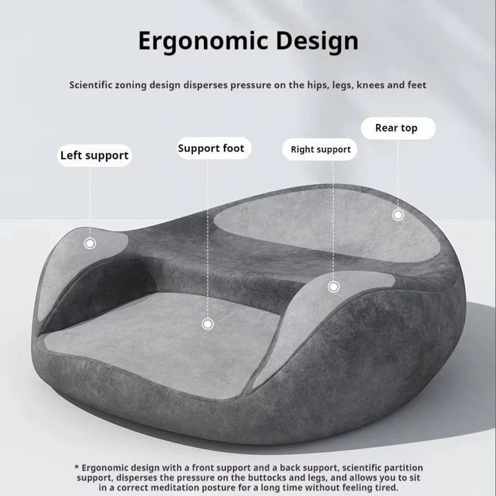 Round Meditation Cushion with Memory Foam Core