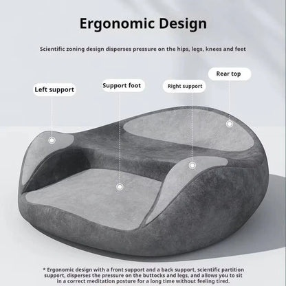 Round Meditation Cushion with Memory Foam Core