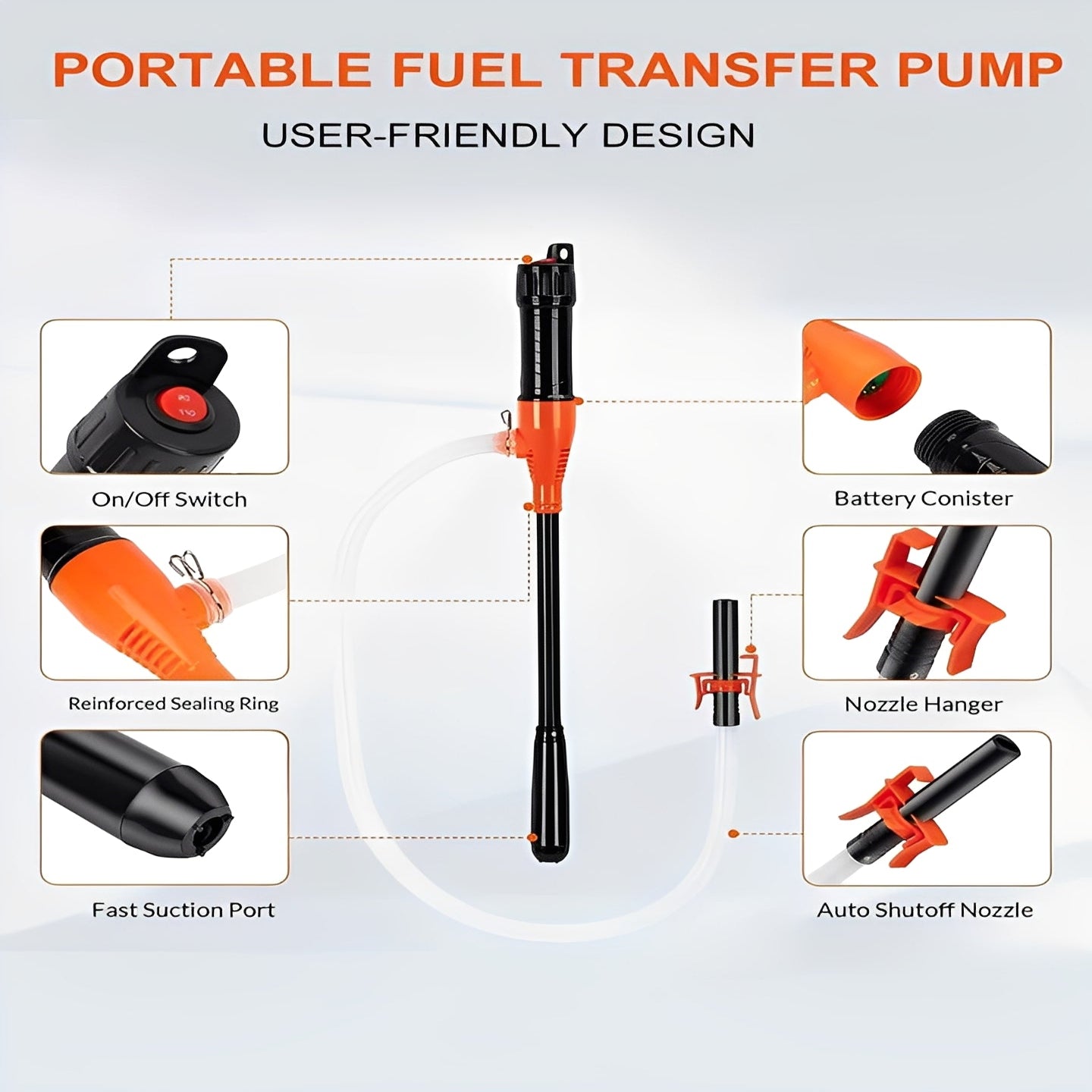 Portable Battery Powered Electric Pump for Fuel and Fluid Transfer