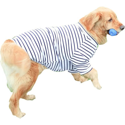Summer Dog Clothing Cotton Stripe T Shirt Lightweight Fit