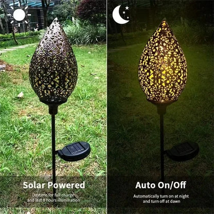 Solar Powered Water Drop Light for Garden Decoration and Environment