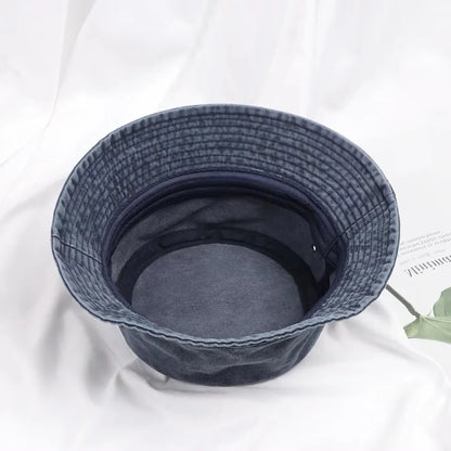 Foldable Denim Bucket Hat with Versatile Style and Comfortable Cotton Material
