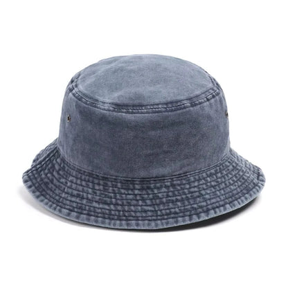 Foldable Denim Bucket Hat with Versatile Style and Comfortable Cotton Material