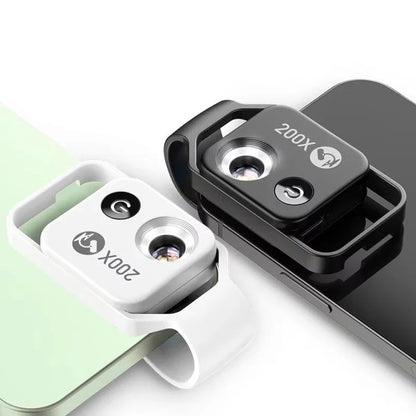 Portable 200X Smartphone Microscope Lens and Universal Clip