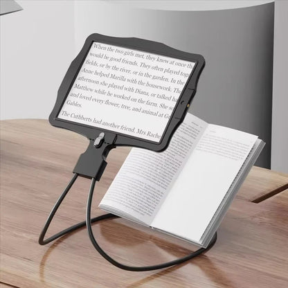Adjustable Hands Free Magnifying Glass with LED Lighting and 3X Zoom