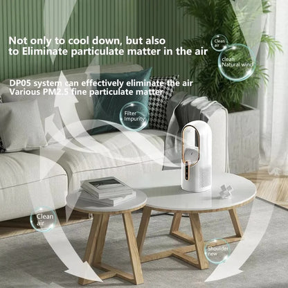 Mini USB Bladeless Fan for Desk and Bedside Air Circulation