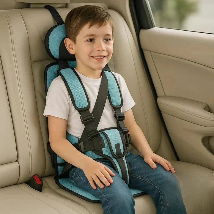 Portable Child Travel Seat and Safety Harness for Secure Vehicle Use