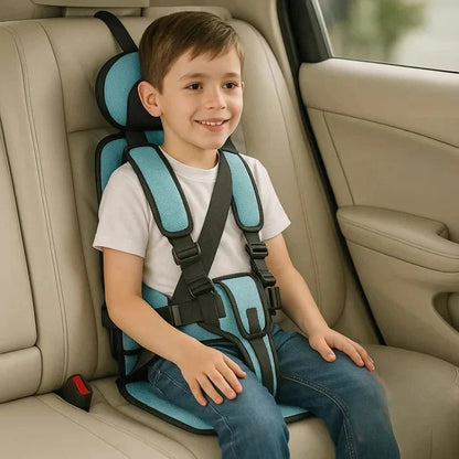Portable Child Travel Seat and Safety Harness for Secure Vehicle Use