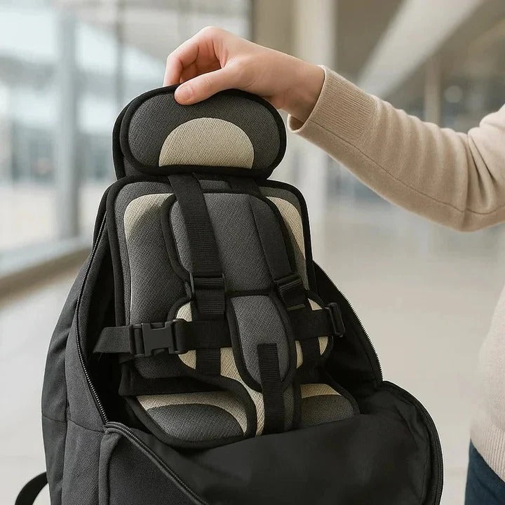 Portable Child Travel Seat and Safety Harness for Secure Vehicle Use