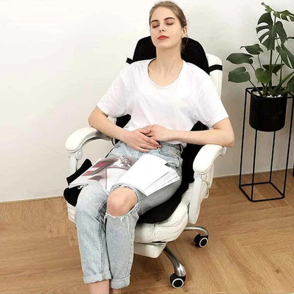 Portable Heated Massage Chair Pad with 8 Vibration Modes