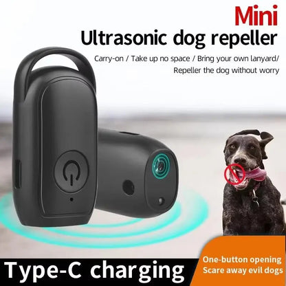 Handheld Ultrasonic Dog Deterrent with LED Light