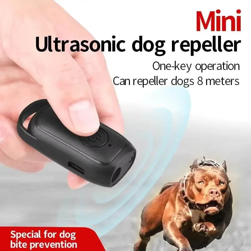 Handheld Ultrasonic Dog Deterrent with LED Light