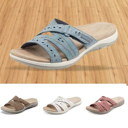 Women’s Summer Walking Sandals with Adjustable Hook and Loop Strap