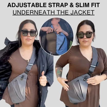 Adjustable Crossbody Sling Bag with Padded Air Mesh Back Panel