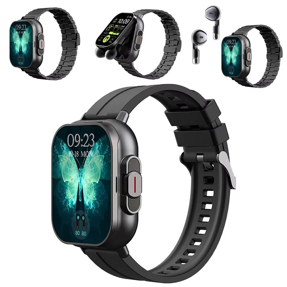 Smartwatch with Built In TWS Earbuds and 2 Inch Display