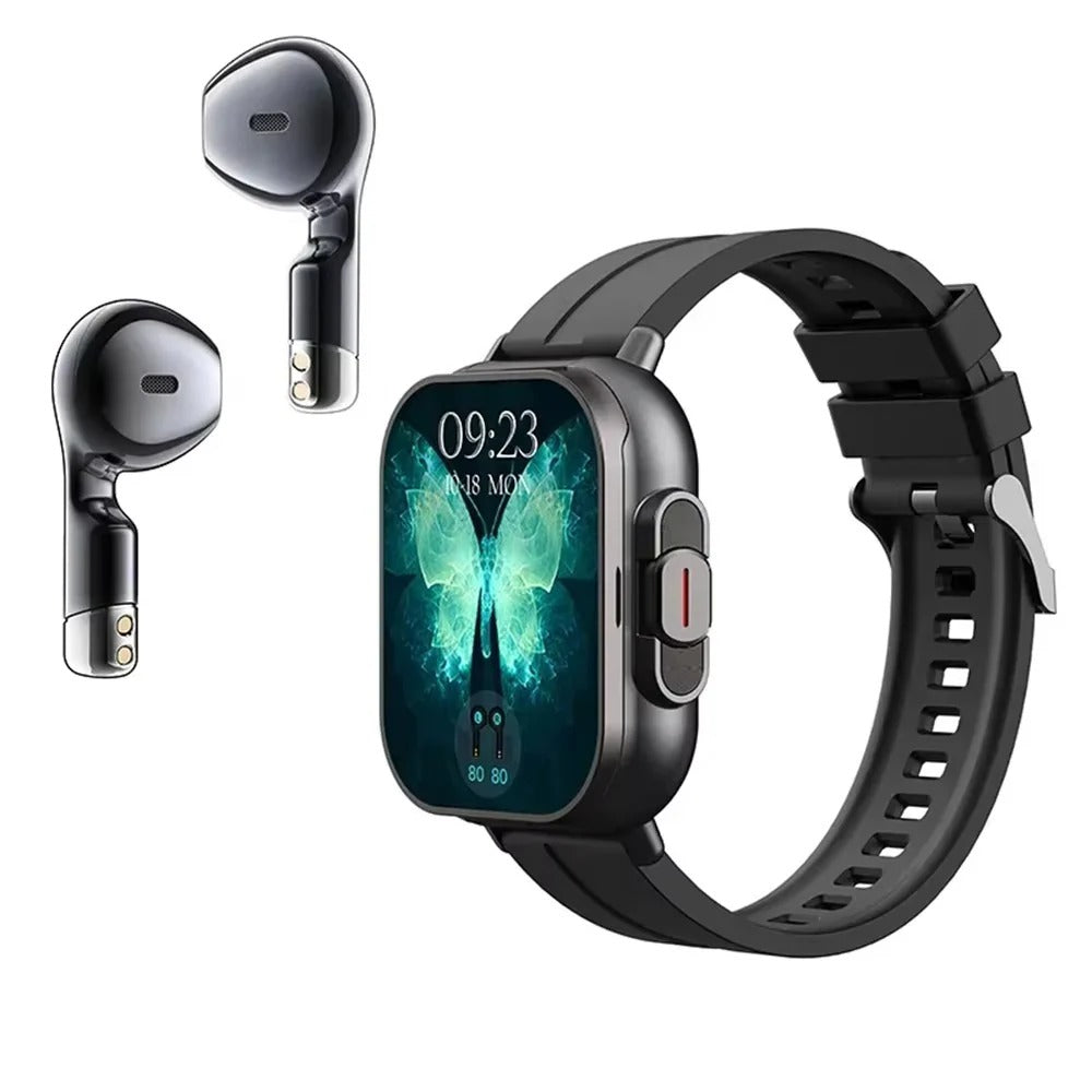 Smartwatch with Built In TWS Earbuds and 2 Inch Display