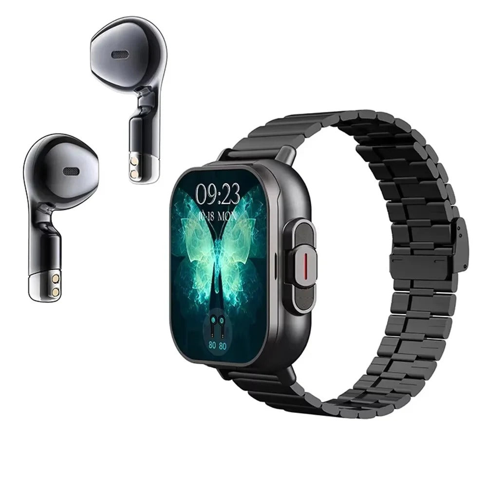 Smartwatch with Built In TWS Earbuds and 2 Inch Display