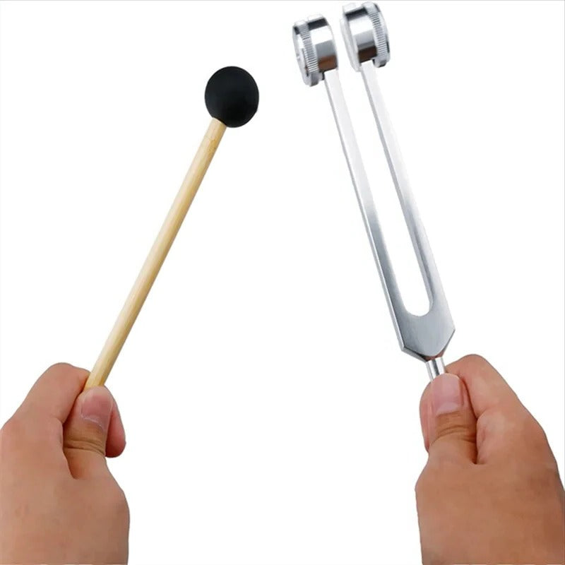 128 Hz Aluminum Tuning Fork with Weighted Precision Design