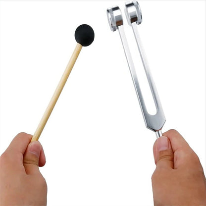 128 Hz Aluminum Tuning Fork with Weighted Precision Design